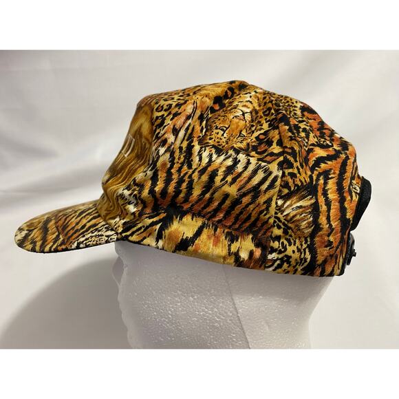 Cincinnati Zoo Snapback Hat Leopard Print Vintage 90s Adjustable USA Made - Picture 5 of 7